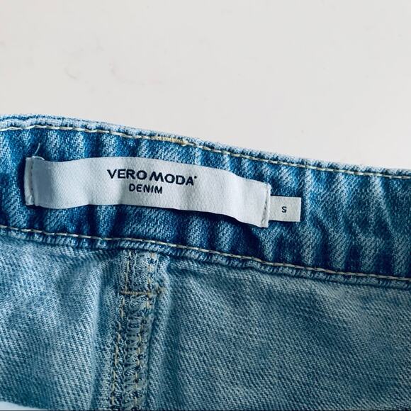 Vero Moda blue denim pencil skirt  button front size Small - Picture 4 of 7